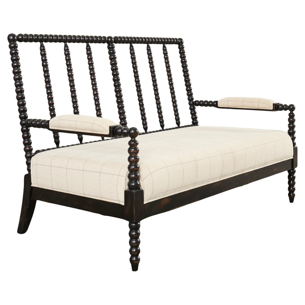 George IV Style Ebonized Bobbin Turned Spool Settee
