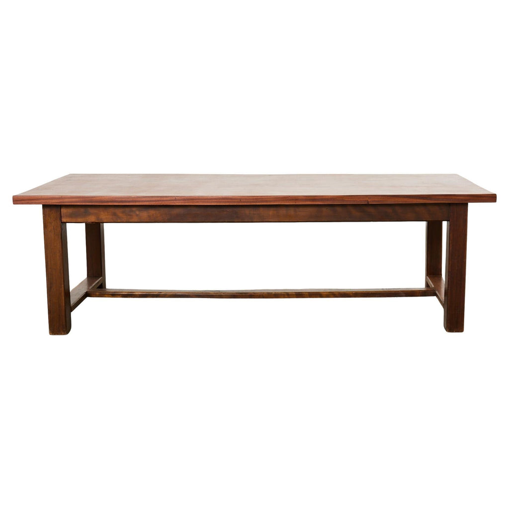 Country French Farmhouse Mahogany Trestle Dining Table