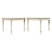 Pair of Swedish Gustavian Style Painted Pine Demilune Consoles