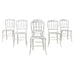 Set of Six Italian Silvered Iron Chiavari Dining Chairs