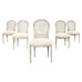 Set of Six Swedish Gustavian Style Painted Cane Dining Chairs