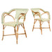 Pair of Maison Gatti Haussman Rattan Braided Bistro Armchairs