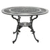 Neoclassical Style Round Aluminum Patio Garden Dining Table