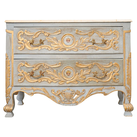 Baroque Style Venetian Lacquered Commode Chest of Drawers