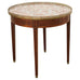 19th Century Louis XVI Style Marble Top Marquetry Bouillotte Table