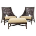 Pair of Barbara Barry for McGuire Caned Lounge Chairs and Ottoman