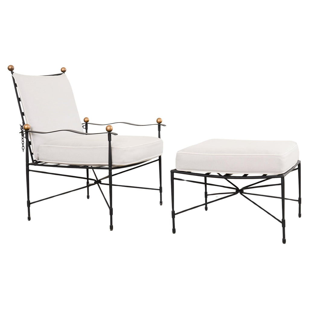 Janus et Cie Amalfi Lounge Chair and Ottoman After Papperzini