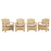 Set of Four Brown Jordan Wicker Havana Garden Armchairs