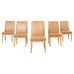 Set of Six De Sede Camel Leather Parsons Dining Chairs