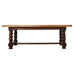 Country English Walnut Farmhouse Barley Twist Dining Table