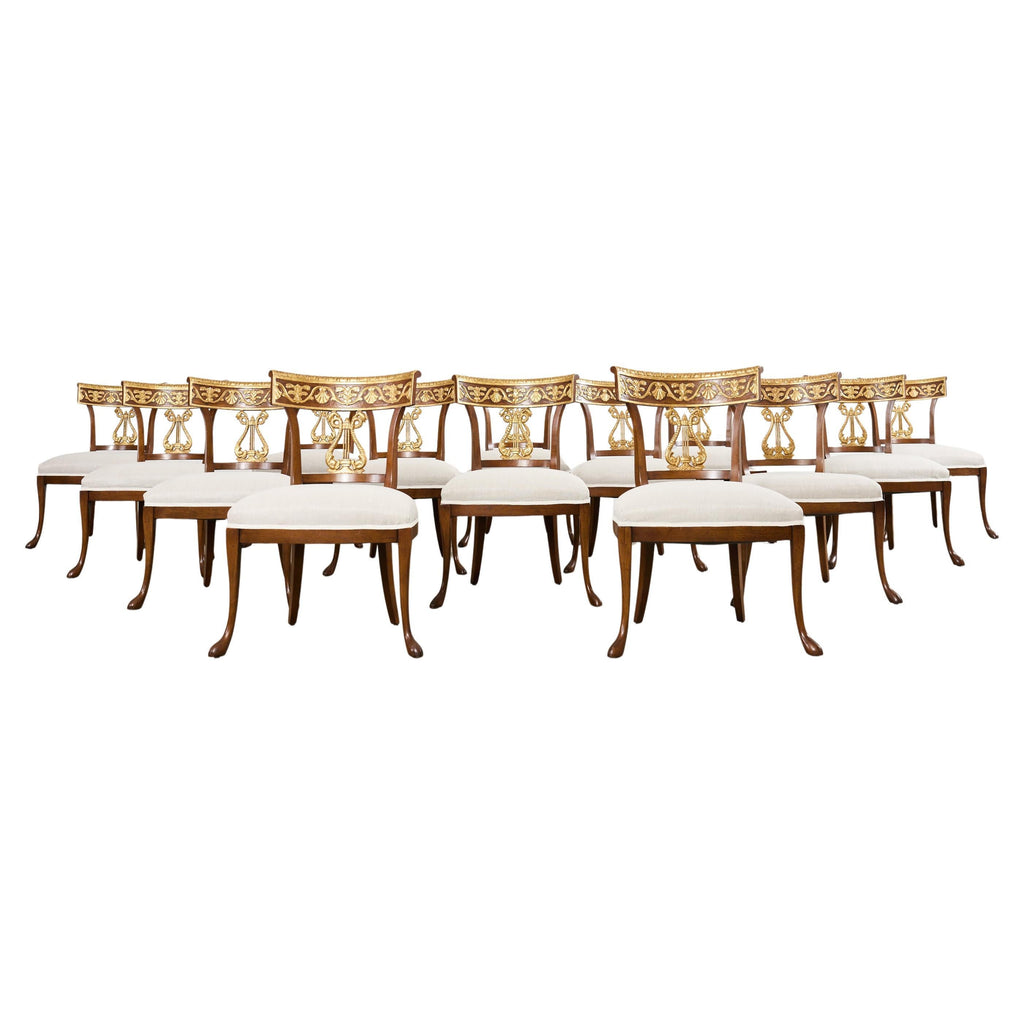 Set of Fourteen Nancy Corzine Neoclassical Cornell Dining Chairs