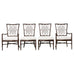 Set of Four Barbara Barry Rattan Script Dining Chairs
