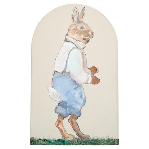 Ira Yeager Bunny in Overalls Oil Canvas 6.5 Ft.