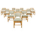 Set of Ten McGuire Rattan X-Back Dining Chairs