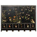 Chinese Six Panel Carved Soapstone Coromandel Lacquer Screen