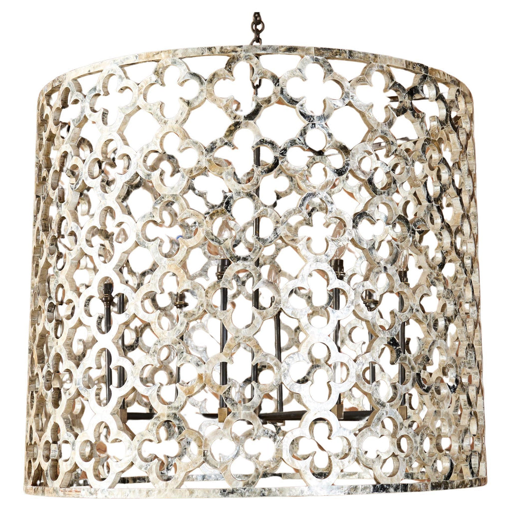 Monumental Ironies Capriz Shell Asilah Quatrefoil Chandelier