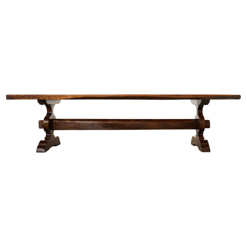 Grand Country French Oak Farmhouse Trestle Dining Table 9.8 Ft