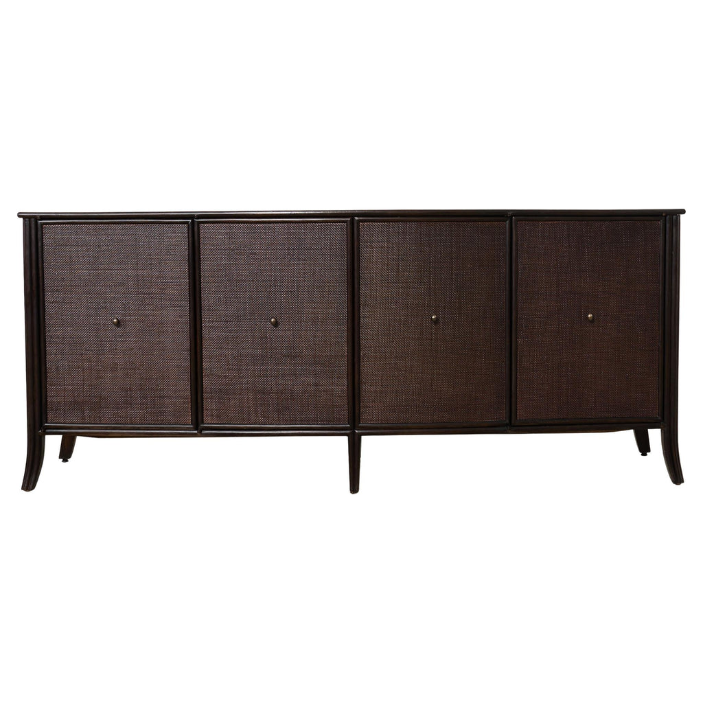 Barbara Barry for McGuire Rattan Oak Raffia Sideboard Buffet