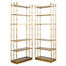 Pair Italian Regency Faux Bamboo Iron Etagere Shelves