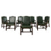 Set Eight Gainsborough Leather Mahogany Library Chairs
