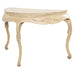 Rococo Style Faux Painted Demilune Console Table