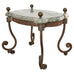 Country English Iron Marble Bronze Drink Table Trivet