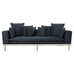 Midcentury Roche Bobois Style Denim Platform Sofa
