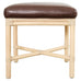 McGuire Organic Modern Lacquered Rattan Foot Stool Bench