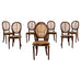 Set of Eight Louis XVI Style Bronze Ormolu Caned Dining Chairs