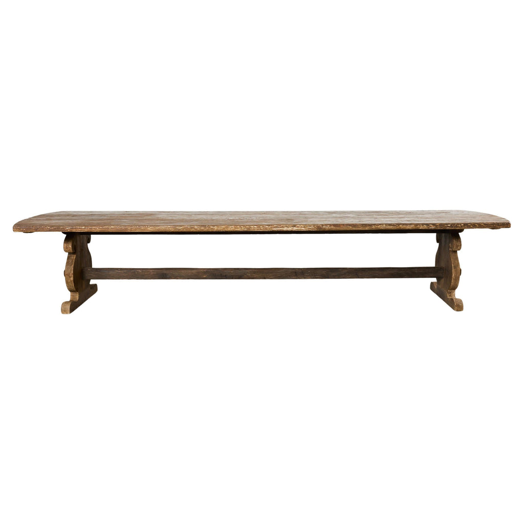 Monumental Country French Oak Farmhouse Dining Table 13 Ft