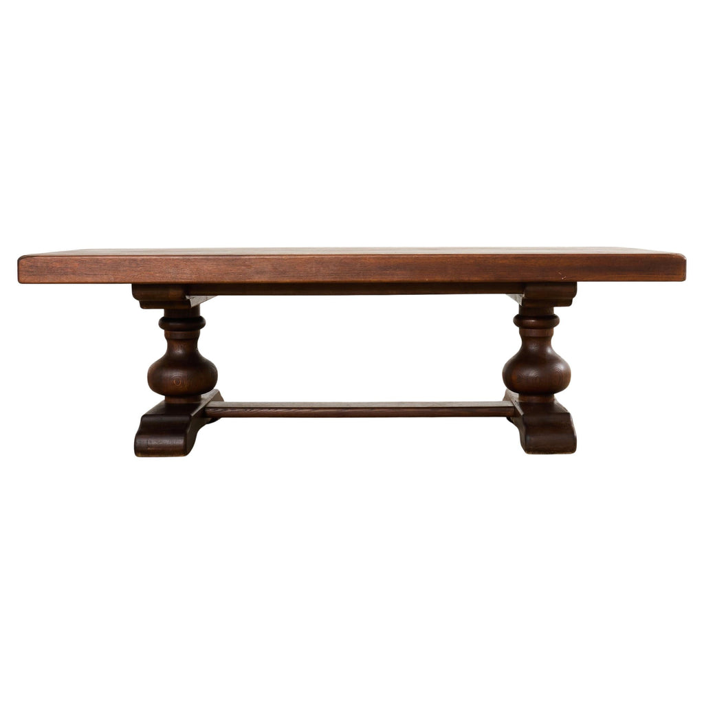 Grand Country French Oak Farmhouse Trestle Dining Table 7.5 Ft