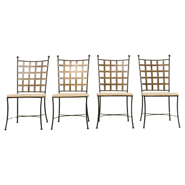 Set of Four Papperzini Style Amalfi Iron Garden Chairs