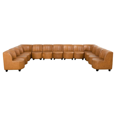 Midcentury 13 Piece Modular Sectional Sofa After Tito Agnoli