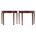 Pair of Georgian Style Mahogany Demilune Console Tables