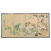 Asian Four Panel Byobu Screen Hundred Flowers Bloom