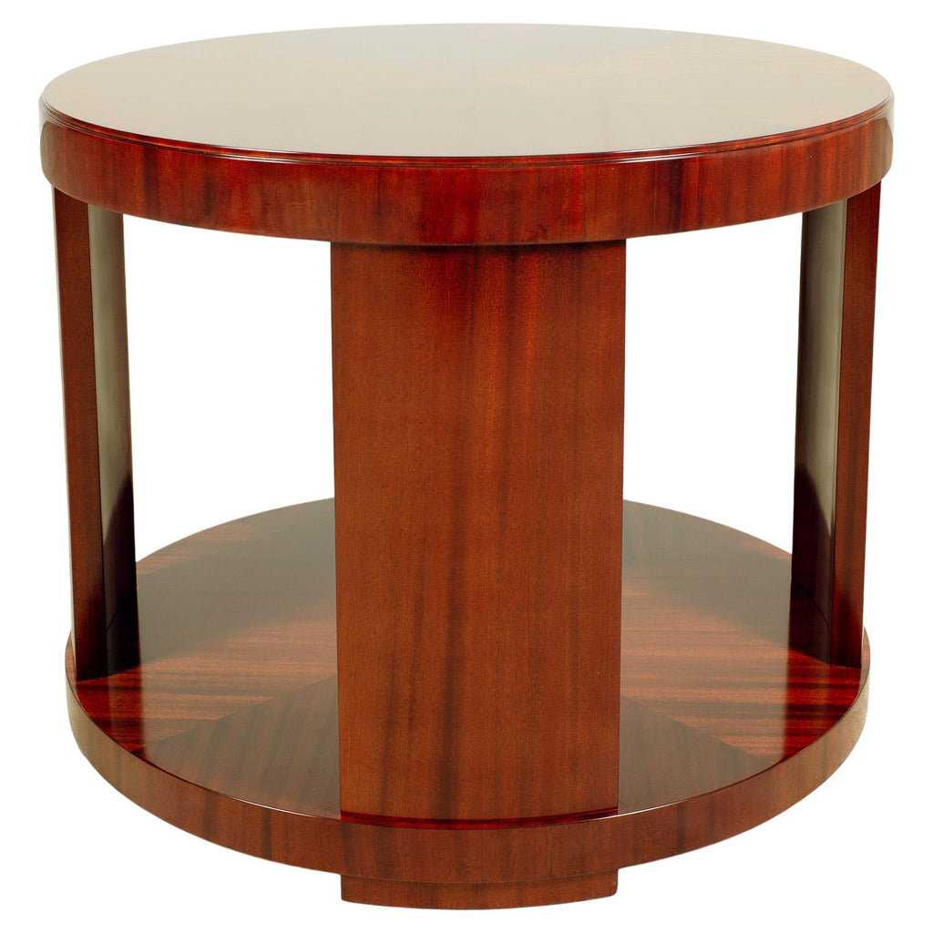Ralph Lauren Italian Mahogany Round Modern Drum Table