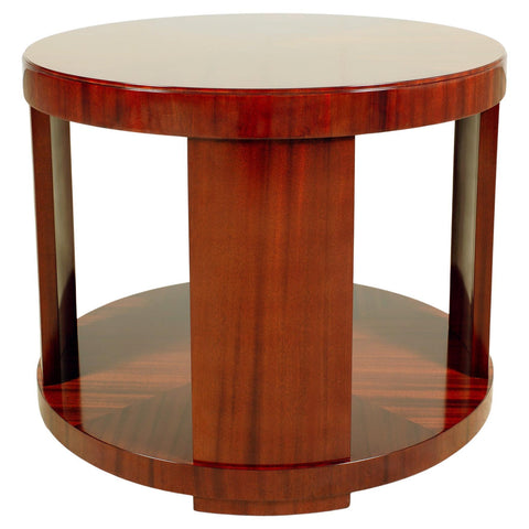 Ralph Lauren Italian Mahogany Round Modern Drum Table