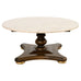Midcentury Round Marble Top Pedestal Cocktail Table