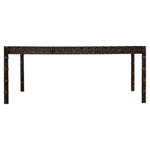 Dennis & Leen Regency Style Lacquer Chinoiserie Decorated Desk