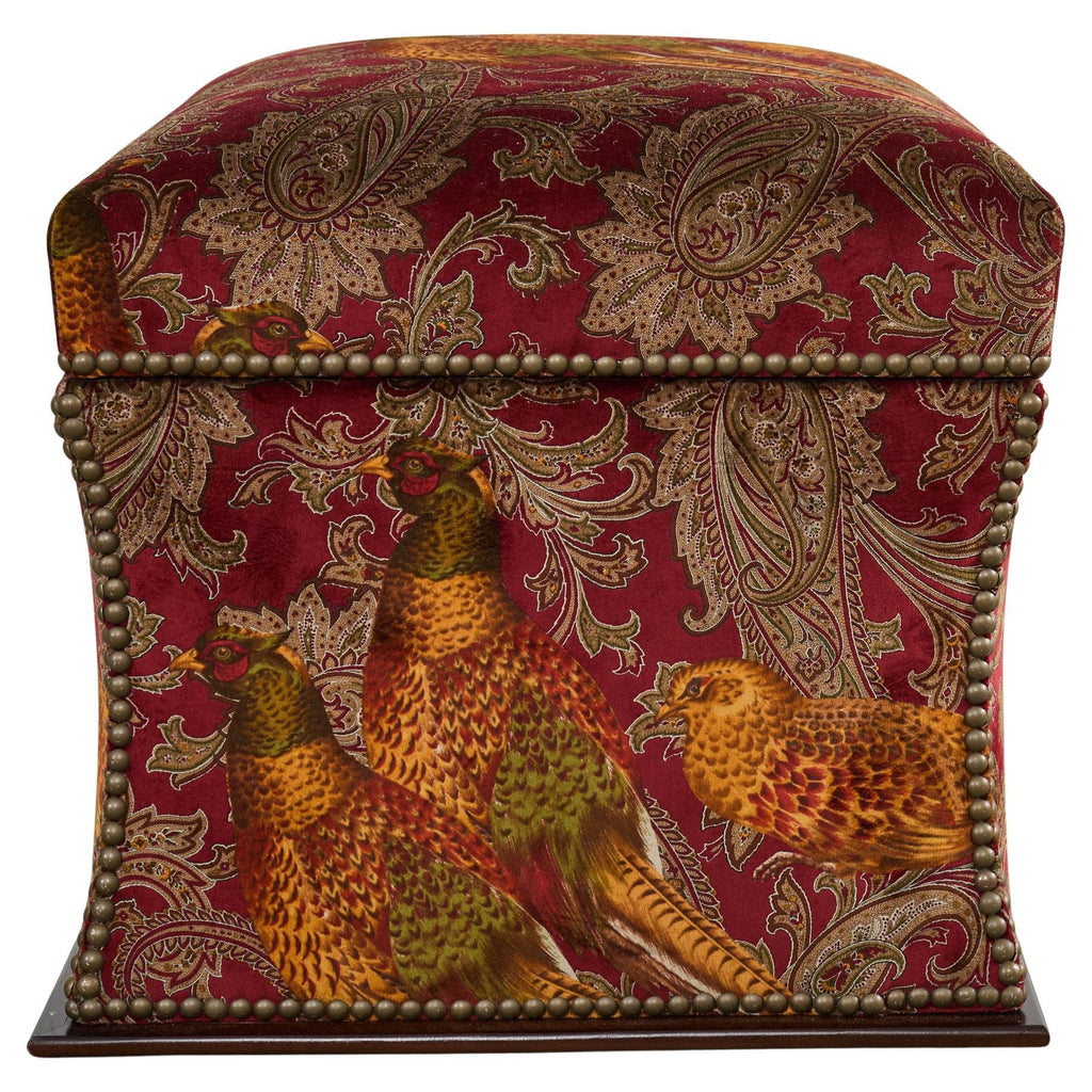 Ralph Lauren 'Florence' Storage Ottoman in Buckthorn Paisley Fabric
