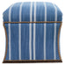 Ralph Lauren 'Florence' Storage Ottoman in Striped Blue Upholstery
