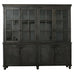 Industrial Style Zinc Metal Wrapped Glass Door Bookcase
