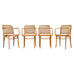 Set of Four Thonet Prague Bentwood Armchairs by Josef Hoffman
