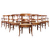 Set of Ten Country French Provincial Fruitwood Dining Chairs