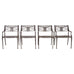 Set of Four Neoclassical Dolphin and Star Garden Dining Chairs