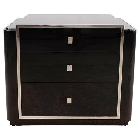Ralph Lauren Art Deco Style Lacquered Duke Nightstand