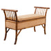 English Aesthetic Movement Bamboo Upholstered Bench Seat