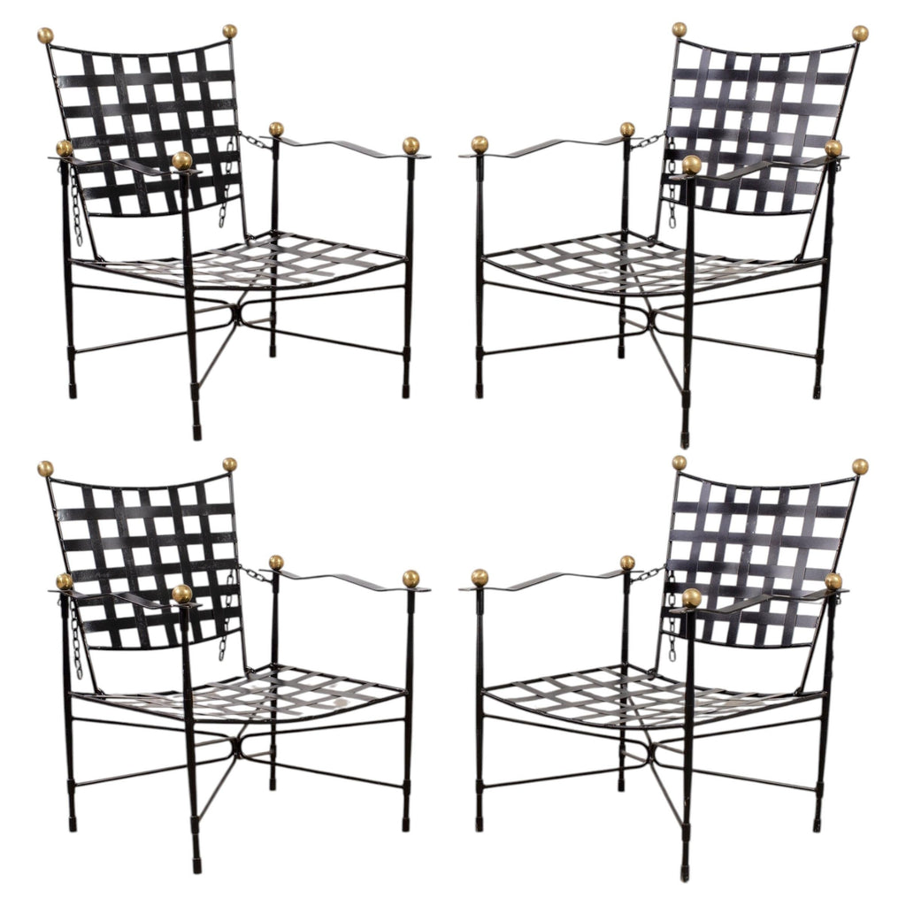 Set of Four Mario Papperzini Amalfi Adjustable Chain Lounge Chairs