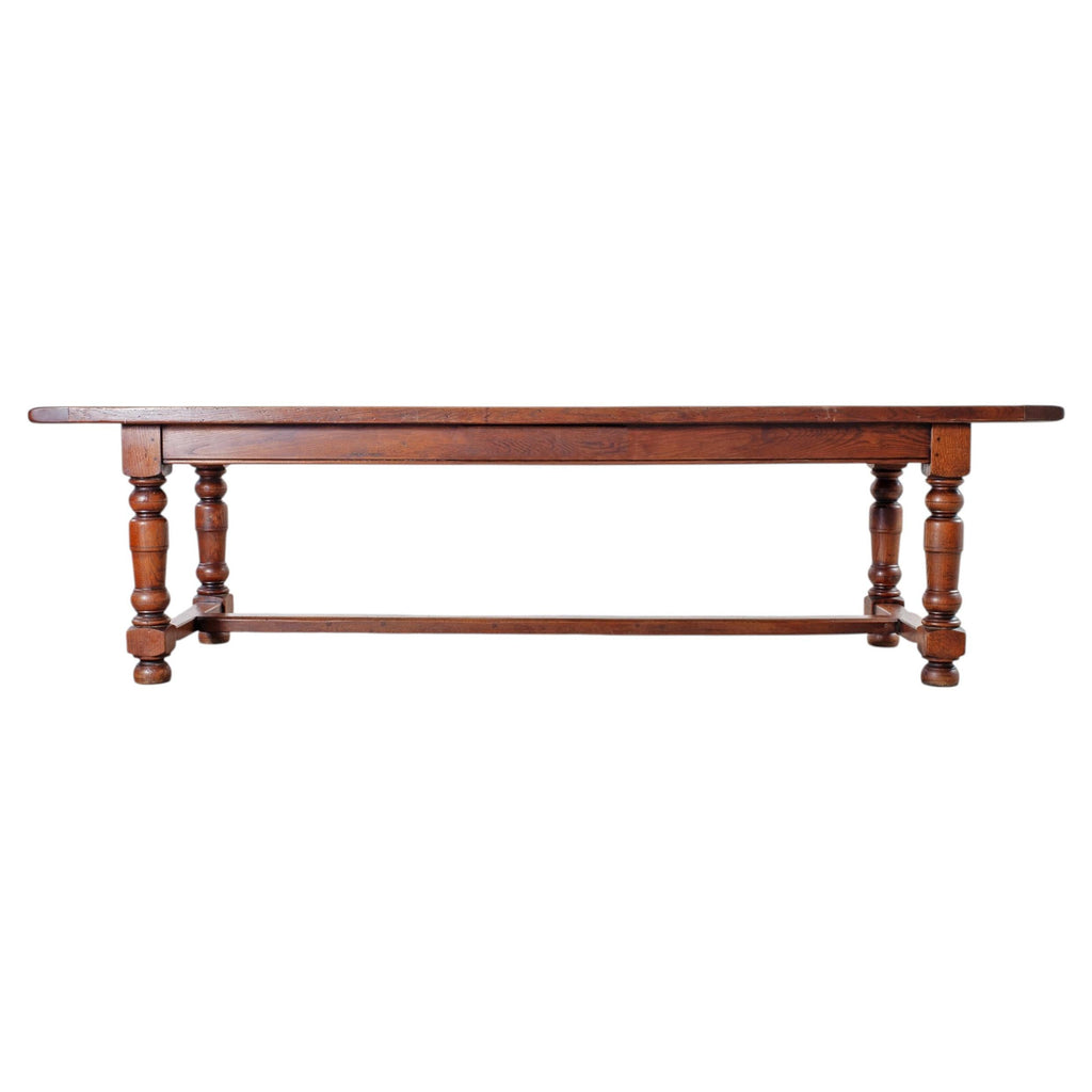 Country French Provincial Oak Farmhouse Dining Table 9 Ft