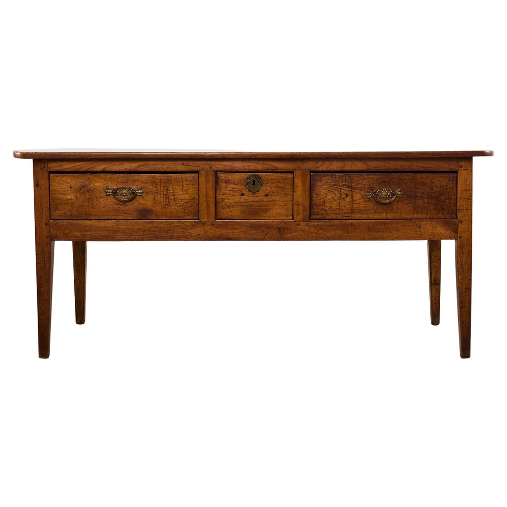 19th Century Country French Fruitwood Console Table Server 6 Ft.